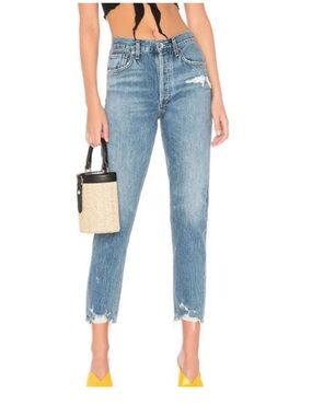 Agolde Jamie high rise classic jean in color “grade”